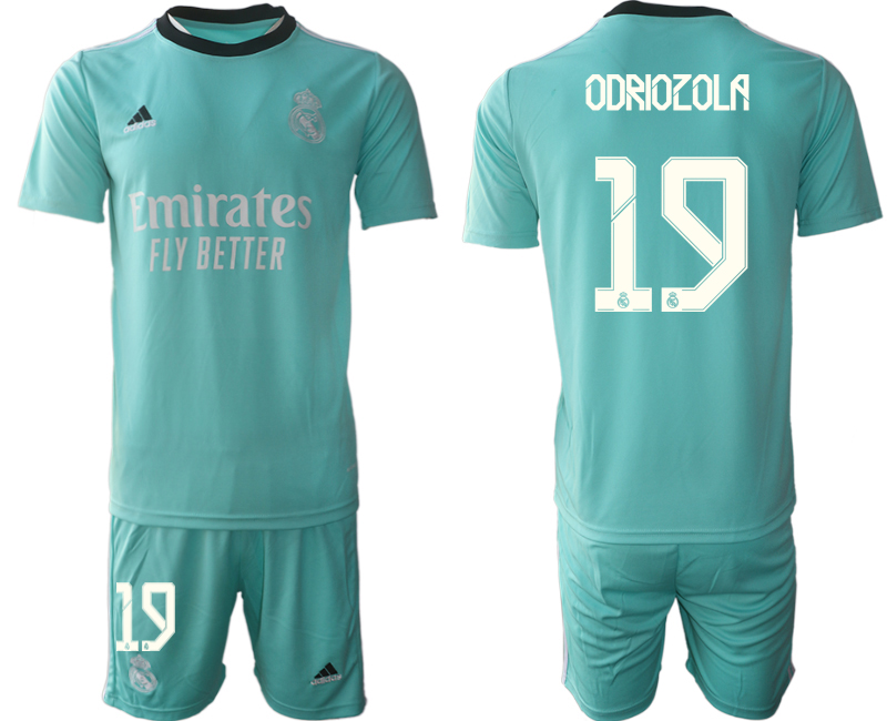 Men 2021-2022 Club Real Madrid second away Light blue #19 Soccer Jersey